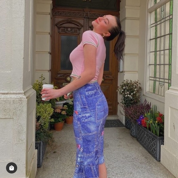 omighty jean midi skirt - Picture 2 of 4